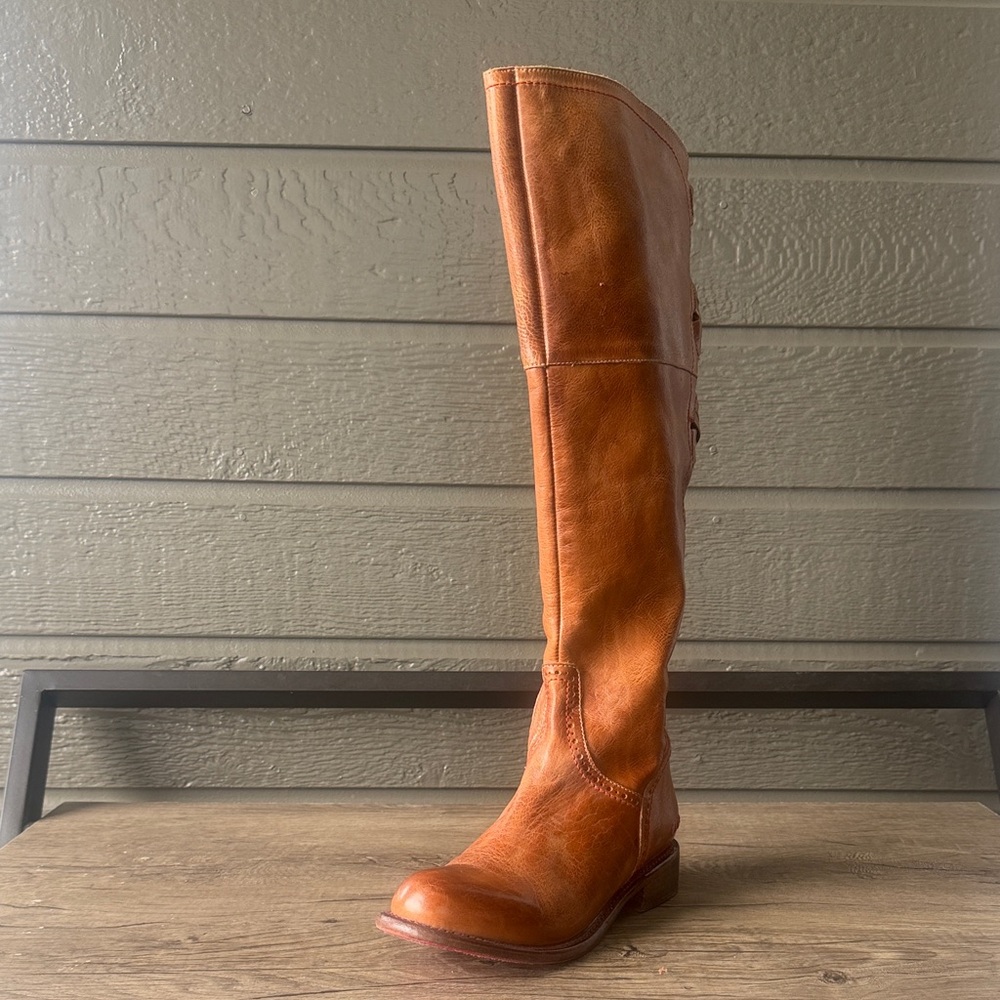 Rochelle Bed/Stu Women's Tan Leather Knee-High Boots size 9.5